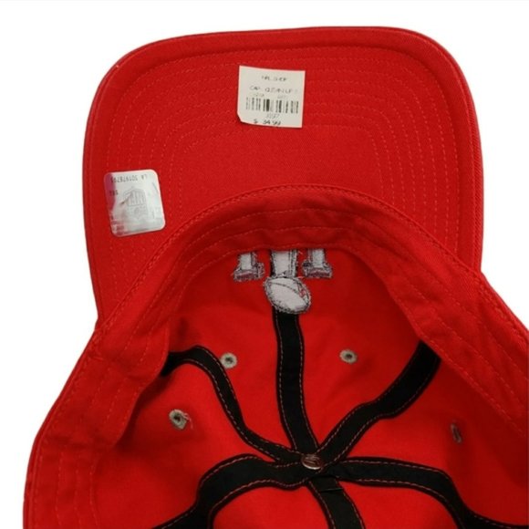 Super Bowl LI Hat Cap Strapback Red Patriots Falcons NFL Football 47' Brand NWT - Picture 7 of 9